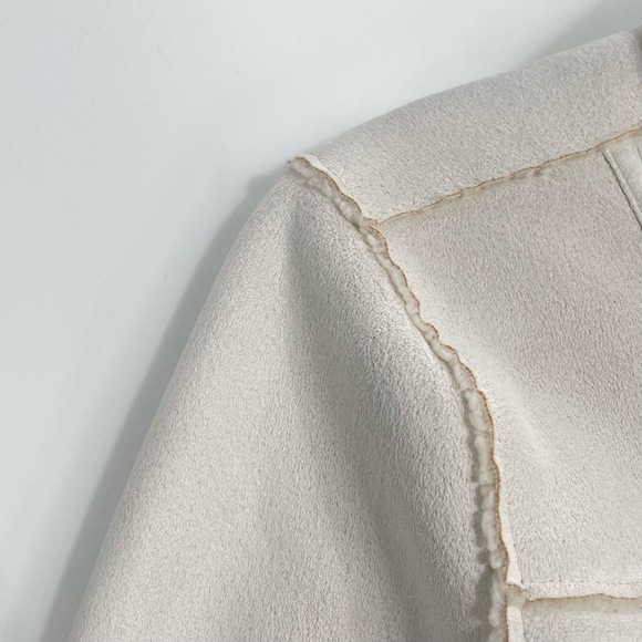 Ralph Lauren Women's Chic Edgy Moto Biker Faux Shearling Vintage Jacket Size S - Picture 7 of 11